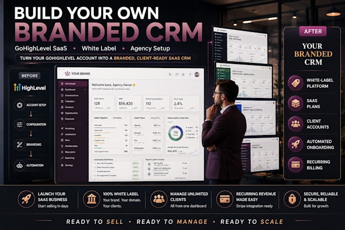 setup gohighlevel saas and white label crm