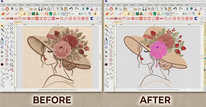 professionally digitize design for perfect machine embroidery