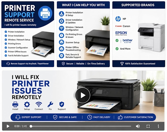 fix printer issues remotely
