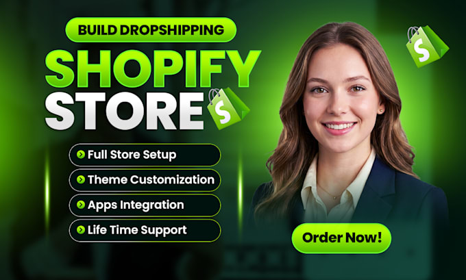 build shopify dropshipping store, design and redesin shopify dropshipping store