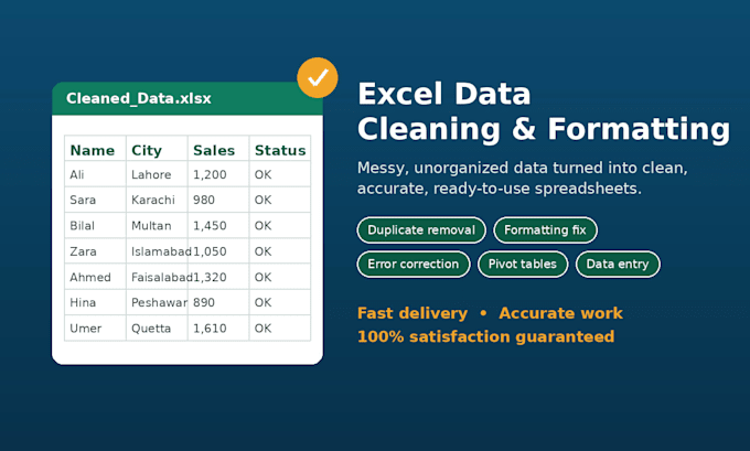 clean, format, and organize messy data