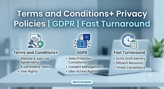 draft gdpr, cookie, privacy policies, terms and conditions