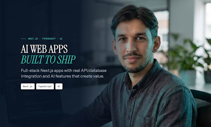 be your next js developer for a production ready saas web app with ai