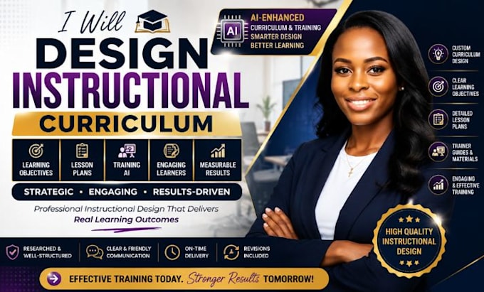 design instructional curriculum learning objectives lesson plans and training ai