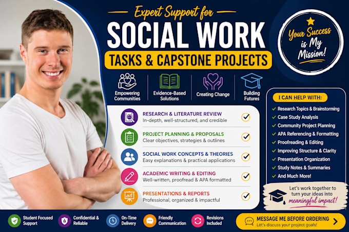 handle your social work capstone and  research support