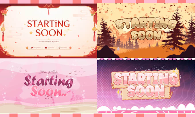 design stream overlay vtuber or streamer for youtube, twitch, and kick