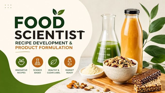 be your food scientist, food formulation, product creation development service