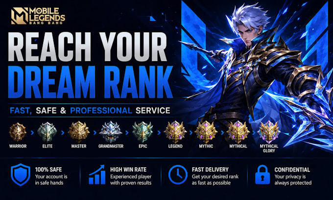 help you reach your desired mobile legends rank fast