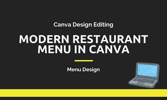 design modern restaurant menu in canva