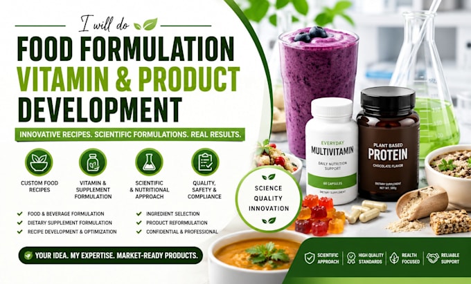 do food formulation, vitamin and product development formulation