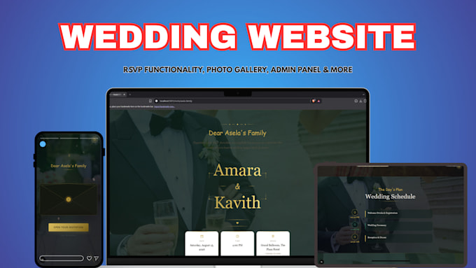a wedding website for the wedding invitation and rsvp