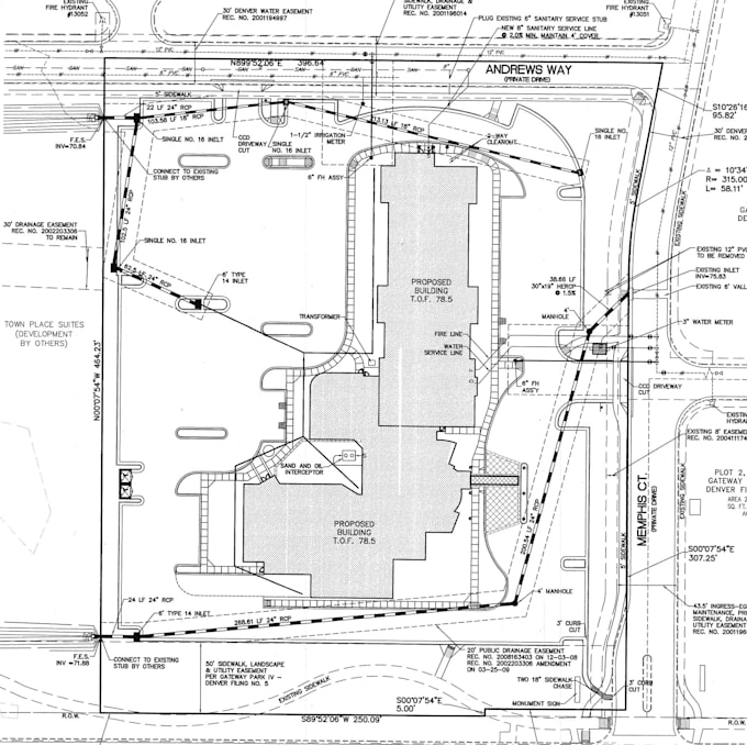 create a permit ready site plan and plot plan for city permit