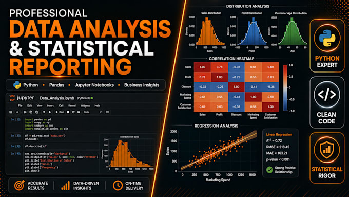 perform professional data analysis and statistical reporting