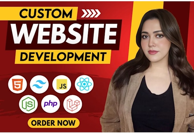 website development as full stack web developer, PHP laravel nodejs CSS react