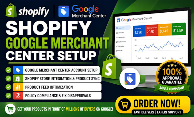 setup google merchant center, product feed and shopping ads