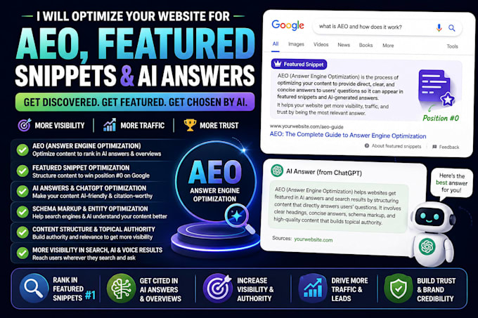 optimize your website for aeo, featured snippets and ai answers
