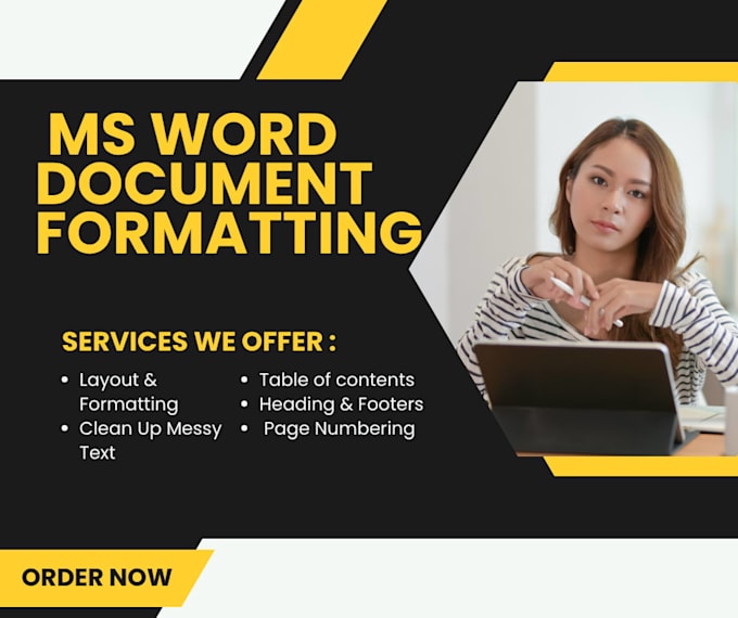 do professional docs design and fix ms word formatting