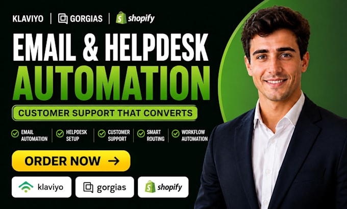 setup klaviyo gorgias shopify email helpdesk customer support automation