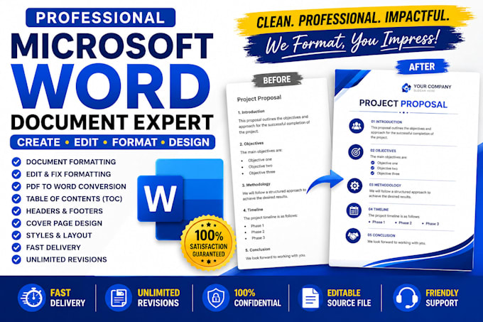 create, edit, format microsoft word document, ms word expert