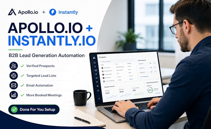 configure apollo io automation targeting management researcher with instantly io