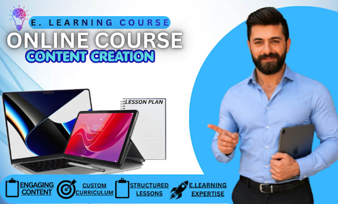 create professional elearning content, training w materials