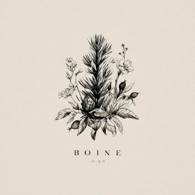 design a unique botanical boho logo