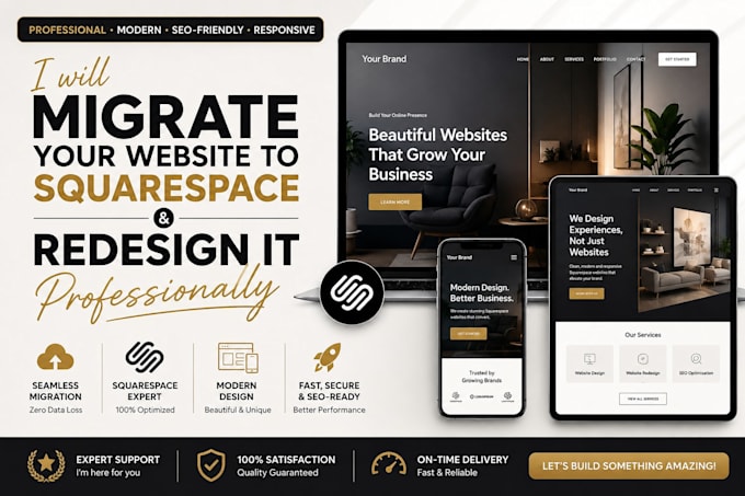 migrate your website to squarespace and redesign it