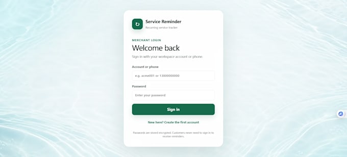 build a recurring service reminder web app for your business