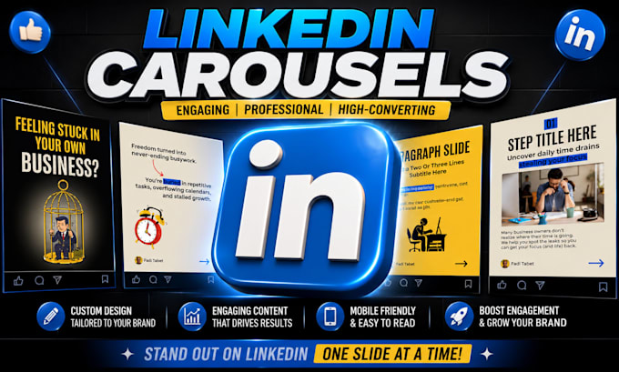 design professional linkedin carousel and instagram carousel