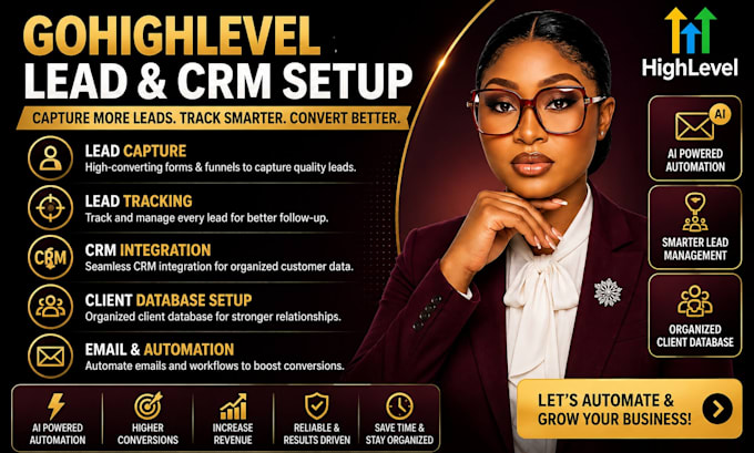gohighlevel lead capture generation lead tracking email crm integration client
