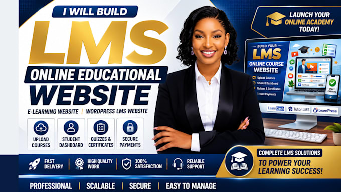 build lms online educational website wordpress lms website and elearning website