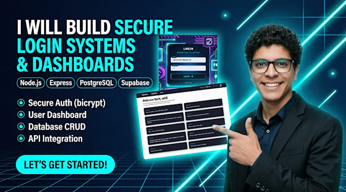 build a secure full stack login system with user dashboard