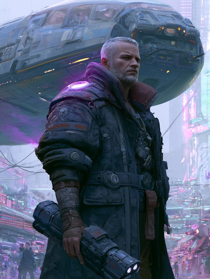 sci fi character illustration or sci fi character