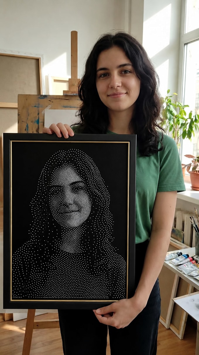 convert your photo into a custom rhinestone template