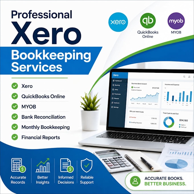 xero bookkeeping, bank reconciliation, and bookkeeping