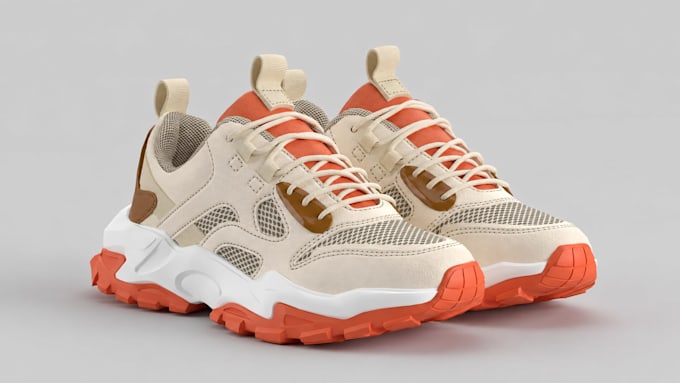do 3d shoe modeling and rendering for ecommerce and 3d printing