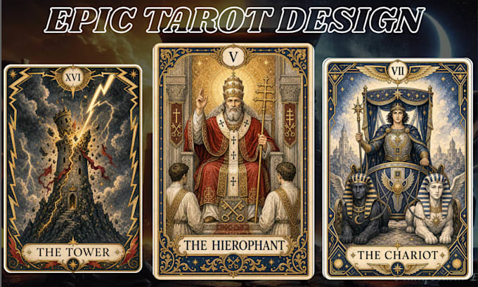 create tarot card deck, oracle card deck, affirmation cards, card deck design