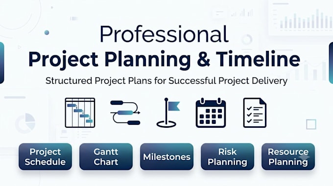 create a professional project plan, timeline, gantt chart and milestones