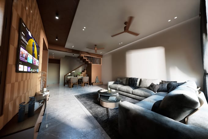 create an interactive architectural walkthrough and render for desktop and VR