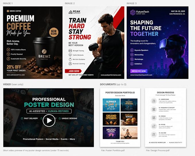 design modern promotional posters using ai