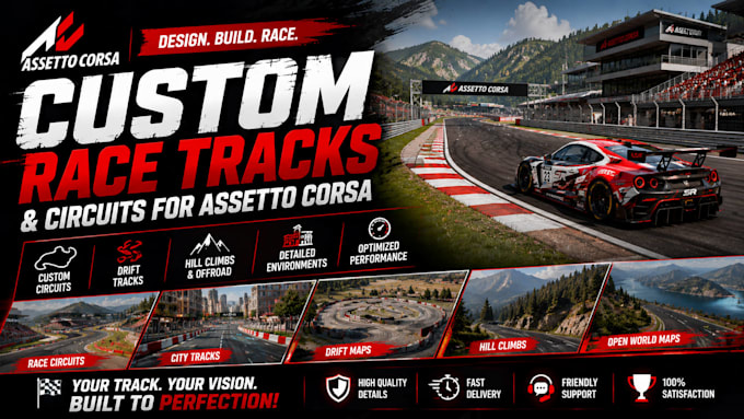 create realistic assetto corsa tracks and custom racing maps