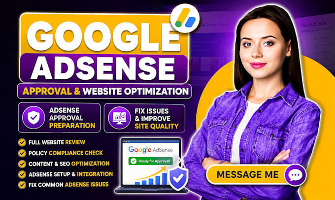 get google adsense approval, fix adsense website issues and setup adsense