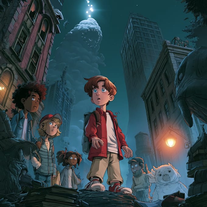 design a custom cartoon book cover for author