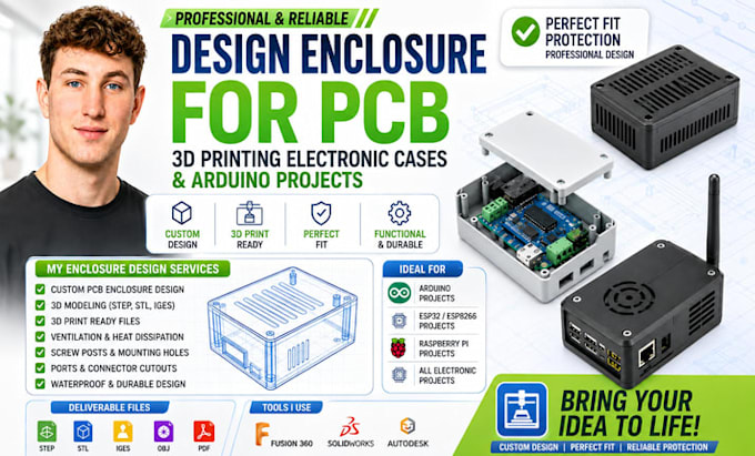 design enclosure for pcb pcb enclosure for 3d printing electronic cases, arduino