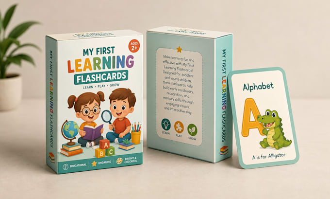 design custom flash cards kids playing card game educational card board game