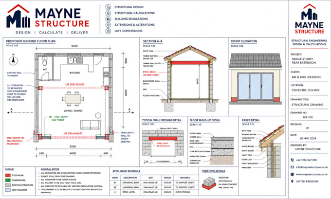 uk structural calculation uk building regulations engineering drawing package