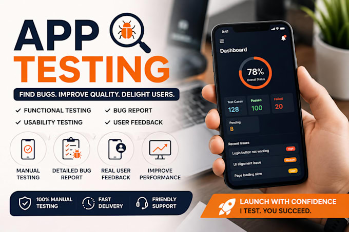 do app testing, website testing, user testing and QA testing