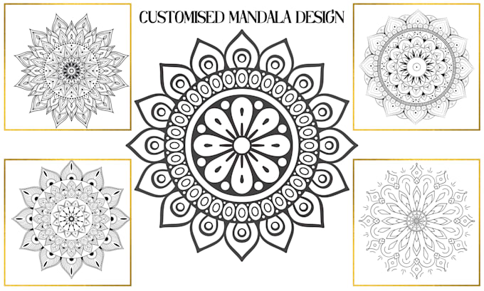 design unique mandala coloring book pages for KDP