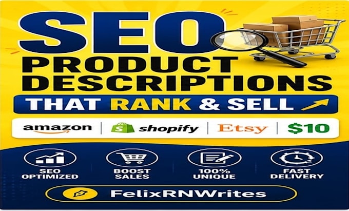 write SEO product descriptions and amazon product listing copy