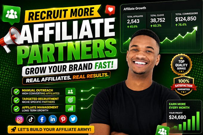 affiliate recruitment, link promotion, recruit affiliate for affiliate program
